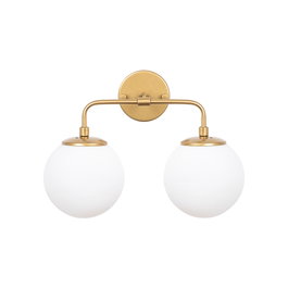 Opviq Horn - 12210 Lámpara de pared dorada con tapa de cristal